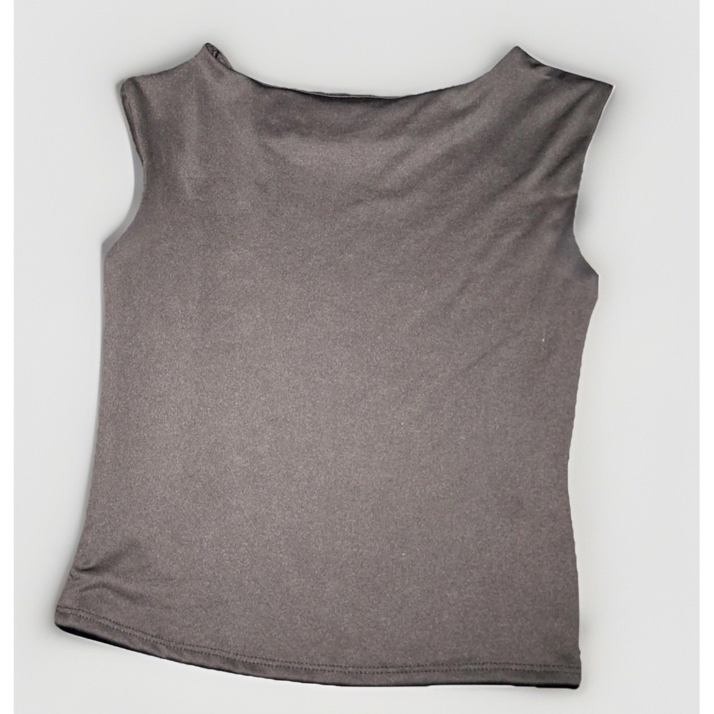 Live in the moment Black Sleeveless Boat Neck Knit Top Small